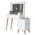 Penteadeira Escrivaninha Mesa Gaveteiro Mdf Led Camarim Nova