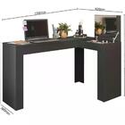 Penteadeira Escrivaninha Preto Com Espelho St Plus Milani Sto