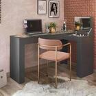 Penteadeira Escrivaninha Preto Com Espelho St Plus Milani Sto