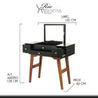 Penteadeira Escrivaninha Retrô Vitória 100 Cm Madeira Maciça