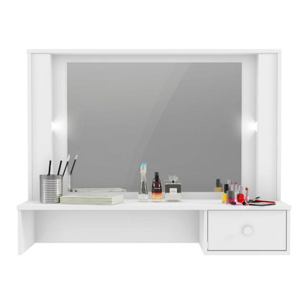 Penteadeira Escrivaninha Suspensa Juliette Platinum Decor Bra