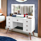 Penteadeira Espaçosa Para Maquiagem  - Lola