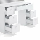 Penteadeira Espelhada 7 Gavetas Ditália Branco