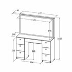 Penteadeira Espelhada 7 Gavetas Ditália Branco