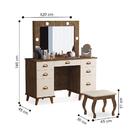 Penteadeira Feminina Com Assento Melbourne Malbec Off White