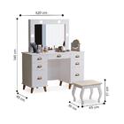 Penteadeira Feminina Com Assento Tucson Branco