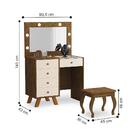 Penteadeira Feminina Monterrey Malbec Off White