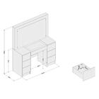 Penteadeira França Com Espelho 7 Gavetas Branco Politorno