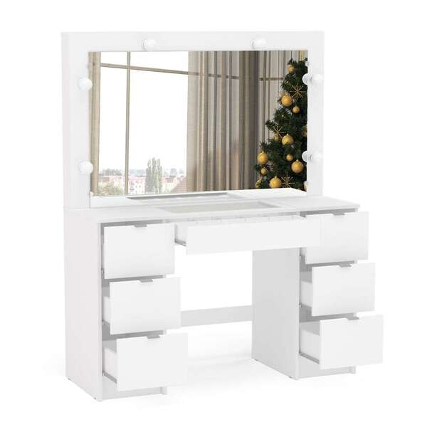 Penteadeira França Com Espelho Branco