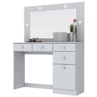 Penteadeira Geisy 1 Porta 4 Gavetas Branco Hp - Bci Móveis