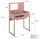 Penteadeira Industrial Lady 1 Gaveta Rose - Olivar Móveis