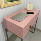 Penteadeira Industrial Lady 1 Gaveta Rose - Olivar Móveis