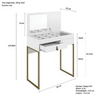 Penteadeira Industrial Lady C/espelho Organizadora De Maquiag