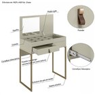 Penteadeira Industrial Lady Design Inovador Off White