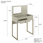 Penteadeira Industrial Lady Design Inovador Off White