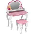 Penteadeira Infantil Barbie Com Banqueta Branco/rosa - Pura M