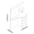 Penteadeira Infantil Com Banqueta, Espelho E Led Hera Pink Pl