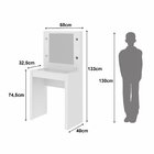 Penteadeira Infantil Com Espelho Aurora Espresso Móveis Branco