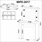 Penteadeira Infantil Com Espelho Aurora Espresso Móveis Branco