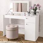 Penteadeira Iracema Com Tampo Porta Objetos Com Espelho 1 Gav