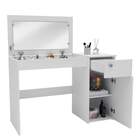 Penteadeira Iracema Com Tampo Porta Objetos Com Espelho 1 Gav