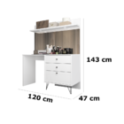 Penteadeira Jb 7909 Branco - Jb Bechara