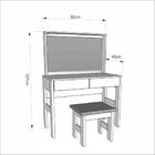 Penteadeira Jb Bechara 7500 Branco Com Led E Banqueta Quarto