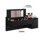 Penteadeira Juvenil Suspensa Camarim Teen C/ 2 Portas - Preto