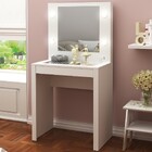 Penteadeira Kamila 1 Gaveta Com Espelho Branco - Pnr Móveis