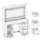 Penteadeira Kappesberg 4 Gavetas Branco Brilho Carb