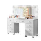 Penteadeira Led Com Espelho 9 Gavetas Camarim Planet Baby