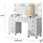 Penteadeira Led Com Espelho 9 Gavetas Camarim Planet Baby