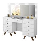 Penteadeira Led Espelho Com Banqueta Branco