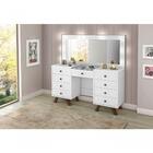 Penteadeira Led Espelho Com Banqueta Branco