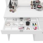 Penteadeira Linden 5 Gavetas Com Espelho Branco - Politorno