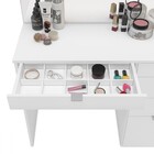 Penteadeira Linden 5 Gavetas Com Espelho Branco - Politorno