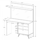 Penteadeira Luxo 3 Gaveta 1 Prateleira Pérola/nature 7909 - J