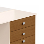 Penteadeira Luxo 3 Gaveta 1 Prateleira Pérola/nature 7909 - J