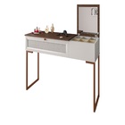 Penteadeira Maceió Imbuia Beige Cobre Bnn Decor