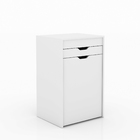 Penteadeira Madeira Branca Puff Rosa 108,8x51x12cm Tecno Mobili