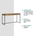 Penteadeira Madeirada Noce E Tubos Pretos Carraro