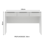 Penteadeira Madesa Camarim Carly com 3 Gavetas (Sem Painel)