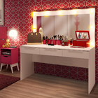 Penteadeira Madesa Camarim Carly com 3 Gavetas (Sem Painel)