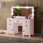 Penteadeira Madri Exclusiva Rosa Com Porta Joias Mdf