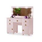 Penteadeira Madri Rosa 05 Gavetas E 2 Portas Com Puxadores