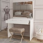 Penteadeira Magnifique 1 Gaveta Com Divisória E Espelho Branc