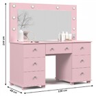 Penteadeira Master 7 Gavetas Rose - Gabrielli Móveis
