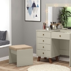 Penteadeira Mel Com Banqueta Versatil Off White - Patrimar Mó