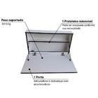 Penteadeira Mesa Suspensa Dobravél 68 Cm - Branco/preto