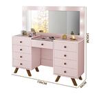 Penteadeira Mila Camarim Com 8 Gavetas E Porta Joias Com Tamp